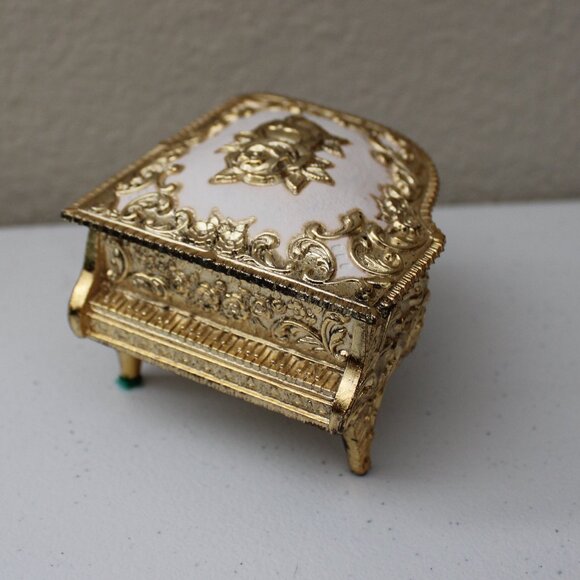 Vintage Piano Jewelry Trinket Box - Picture 1 of 10